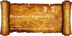 Morandini Kasszián névjegykártya